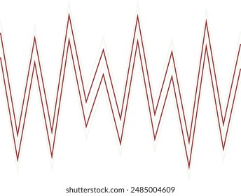 An abstract retro zig zag stripe pattern design element.