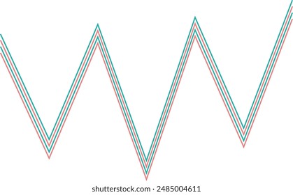 Un elemento abstracto de diseño de patrón de rayas de zig zag retro.