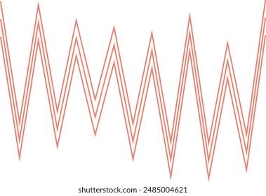 Un elemento abstracto de diseño de patrón de rayas de zig zag retro.