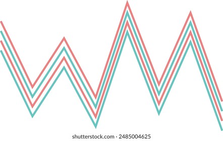 An abstract retro zig zag stripe pattern design element.