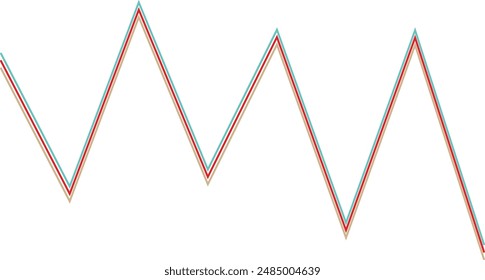 An abstract retro zig zag stripe pattern design element.