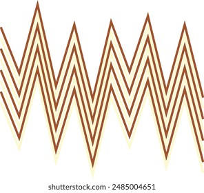 An abstract retro zig zag stripe pattern design element.