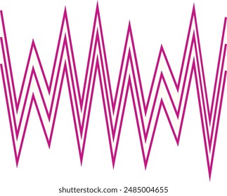 An abstract retro zig zag stripe pattern design element.