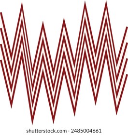 Un elemento abstracto de diseño de patrón de rayas de zig zag retro.
