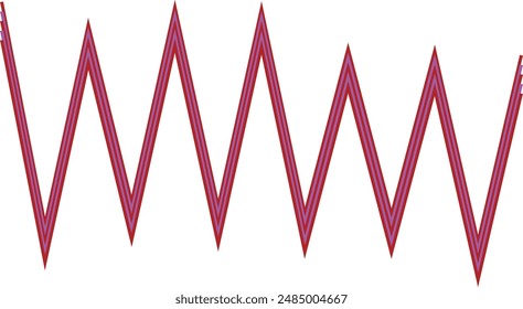 Un elemento abstracto de diseño de patrón de rayas de zig zag retro.