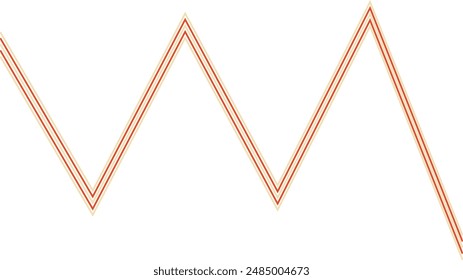An abstract retro zig zag stripe pattern design element.