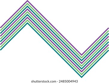 An abstract retro zig zag stripe pattern design element.