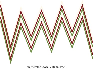 An abstract retro zig zag stripe pattern design element.