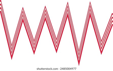 An abstract retro zig zag stripe pattern design element.