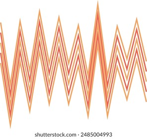 An abstract retro zig zag stripe pattern design element.