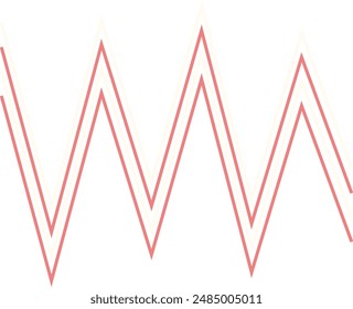 An abstract retro zig zag stripe pattern design element.