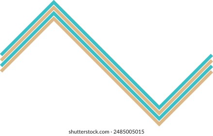 An abstract retro zig zag stripe pattern design element.