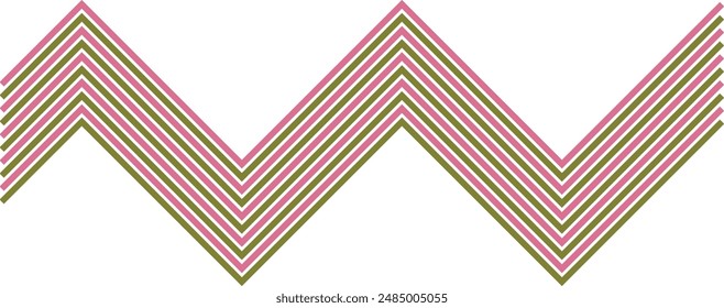 An abstract retro zig zag stripe pattern design element.