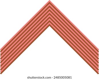 An abstract retro zig zag stripe pattern design element.