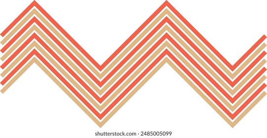 An abstract retro zig zag stripe pattern design element.