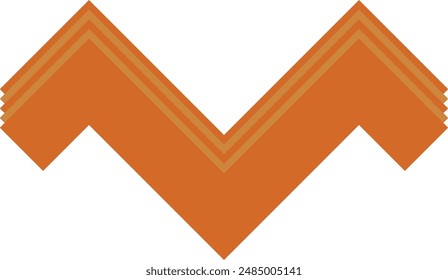 An abstract retro zig zag stripe pattern design element.