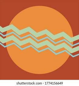 An abstract retro zigzag line background image.