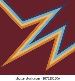 An abstract retro zigzag stripe background image.