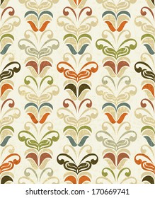 Abstract retro-colored seamless pattern 