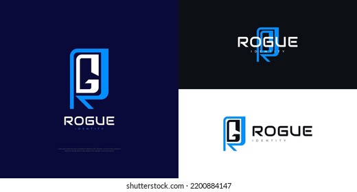 Abstract RG or GR Monogram Logo. Initial R and G Logo Design for Business and Technology Logo
