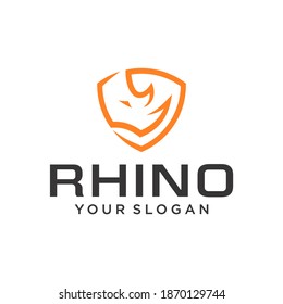 Design-Vorlage für abstraktes Rhino-Logo