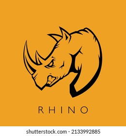 Abstract Rhino Logo Design Template