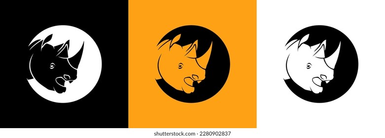 Abstract Rhino Logo Design Template