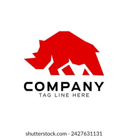 abstract rhino logo for a technology company or security