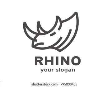Abstract rhino logo template. Vector format, available for editing.