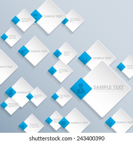 Abstract rhombus background design with various business communication icons