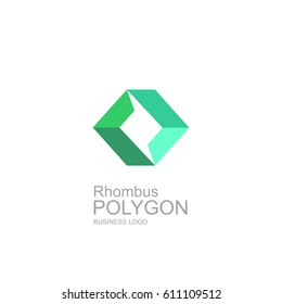 Abstract rhombus geometric vector brochure template with arrows. Flyer layout. Flat style. Infographic elements.