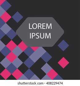 Abstract rhombus mosaic background design purple, pink