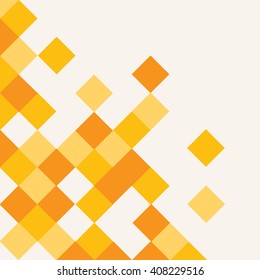 Abstract rhombus mosaic background design yellow, orange
