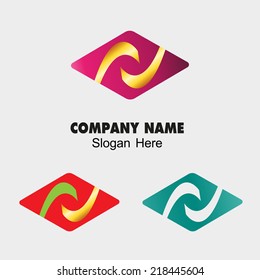 Abstract Rhombus sign, design template. Stylish creative logotype concept