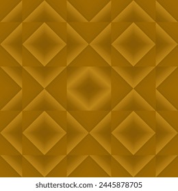 Abstract rhombus and square shape element pattern background - Seamless gold color geometry design pattern.