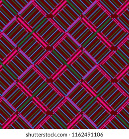 Abstract rhombuses geometric seamless pattern