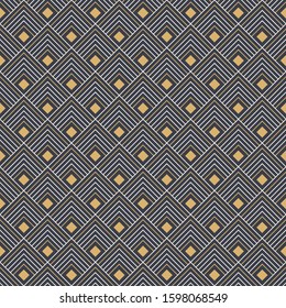 Abstract rhombuses seamless pattern. Repeating ethnic ornament. Tribal wallpaper. Ancient mosaic. Digital paper, web, textile print, package. Vector color background.