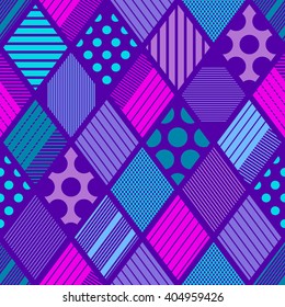 Abstract rhombuses seamless vector pattern. Tribal texture. Geometric boho style background