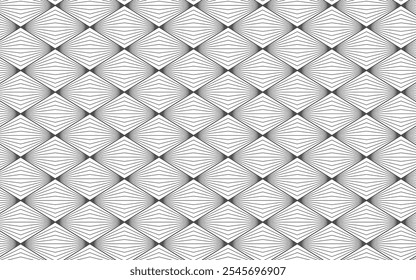 Abstract rhombuses vector seamless pattern. Geometric minimalist design