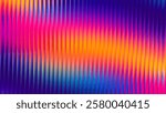 Abstract ribbed fractal glass texture effect with bright smooth fluted vertical lines of colorful gradient. Bold and dynamic design blending bright colors and geometry for modern visual art project