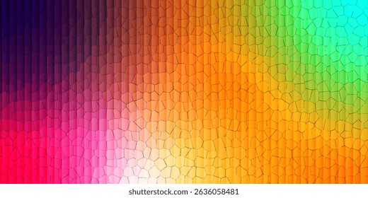 Abstract ribbed fractal glass texture effect with bright smooth fluted vertical lines of colorful gradient. eps 10