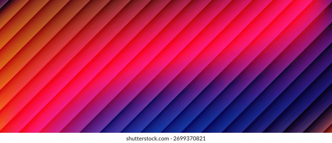 Efeito de textura de vidro fractal com nervuras abstratas com linhas verticais lisas brilhantes de gradiente colorido. Design arrojado e dinâmico que combina cores brilhantes e geometria para o projeto de arte visual moderna