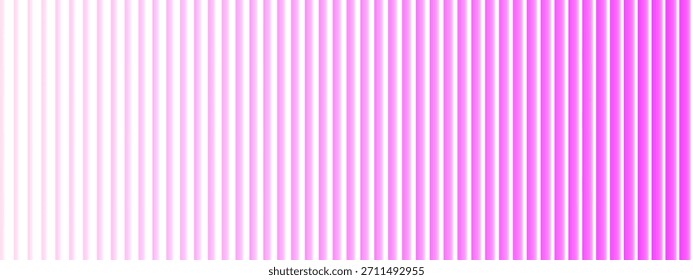 Abstract ribbed glass texture with vibrant magenta gradient. Futuristic vertical stripe background.