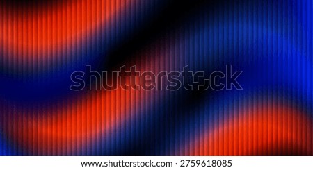 Abstract ribbed texture vibrant color spectrum deep blue to orange pink soft light transitions dark