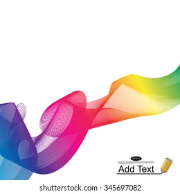Abstract Ribbon Background. Beautiful rainbow stripes. 
