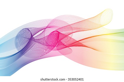 Abstract Ribbon Background. Beautiful rainbow stripes.