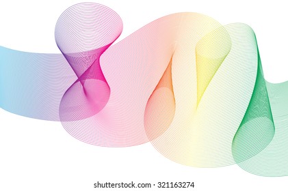Abstract Ribbon Background. uniquely beautiful stripes. Vector Design EPS10.
