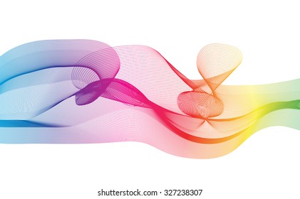 Abstract Ribbon Background. uniquely beautiful stripes. colorful transparent wave.