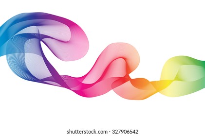 Abstract Ribbon Background. uniquely beautiful stripes. colorful transparent.