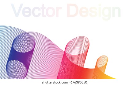 Abstract Ribbon Background. uniquely beautiful stripes. Vector Design.